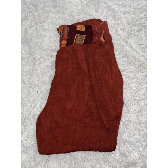 Southwest Indian Foundation Women’s Sz. L Deep Copper Detailed Waist Pants. - Picture 10 of 10